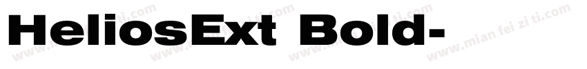 HeliosExt Bold字体转换